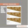 Editable Airplane Boarding Pass (Glitter Gold) 